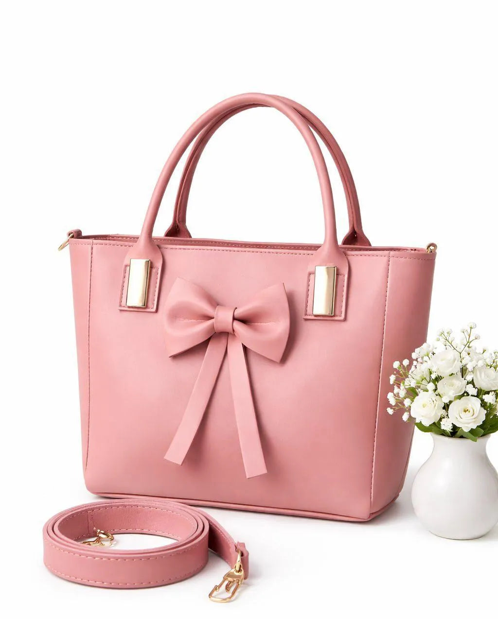 Plain Leather Shoulder Bag for Women's
