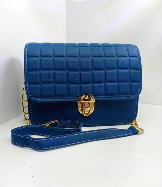 Women's Quilted Crossbody Bag with Chain Strap – PU Leather Shoulder Bag