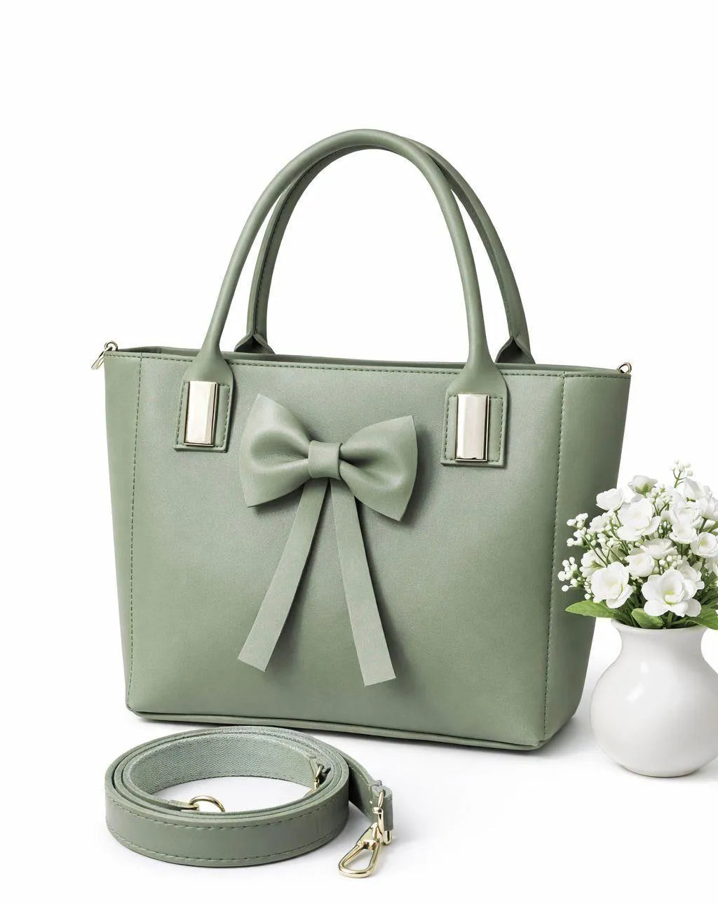 Plain Leather Shoulder Bag for Women's