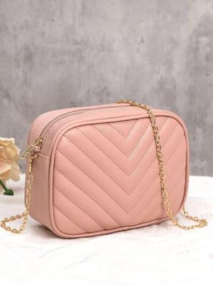 Plain PU Leather Crossbody Bag for Women's