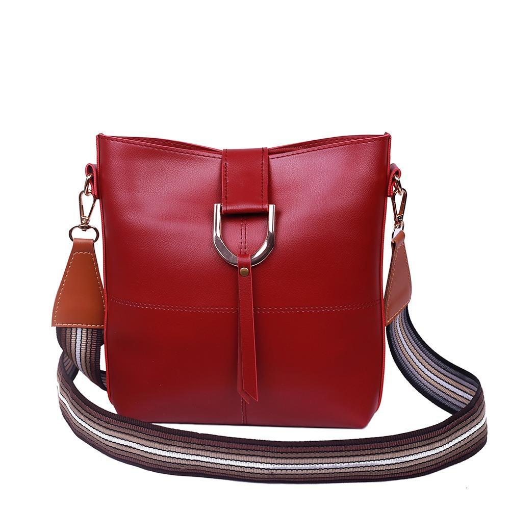 Grain PU Leather Crossbody Bag for Women's