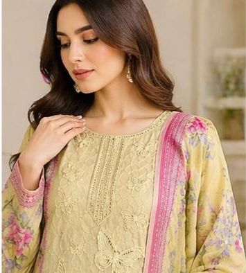 Most Demanding Edition 2026 – 3PC Lawn Digital Printed & Embroidered Unstitched Suit