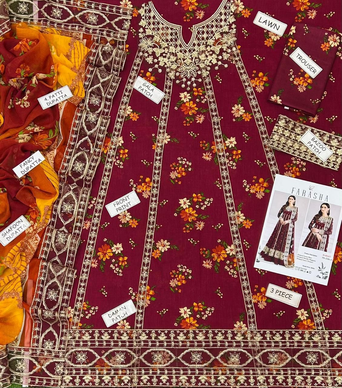 Most Demanding Edition 2026 – 3PC Lawn Digital Printed & Embroidered Unstitched Suit