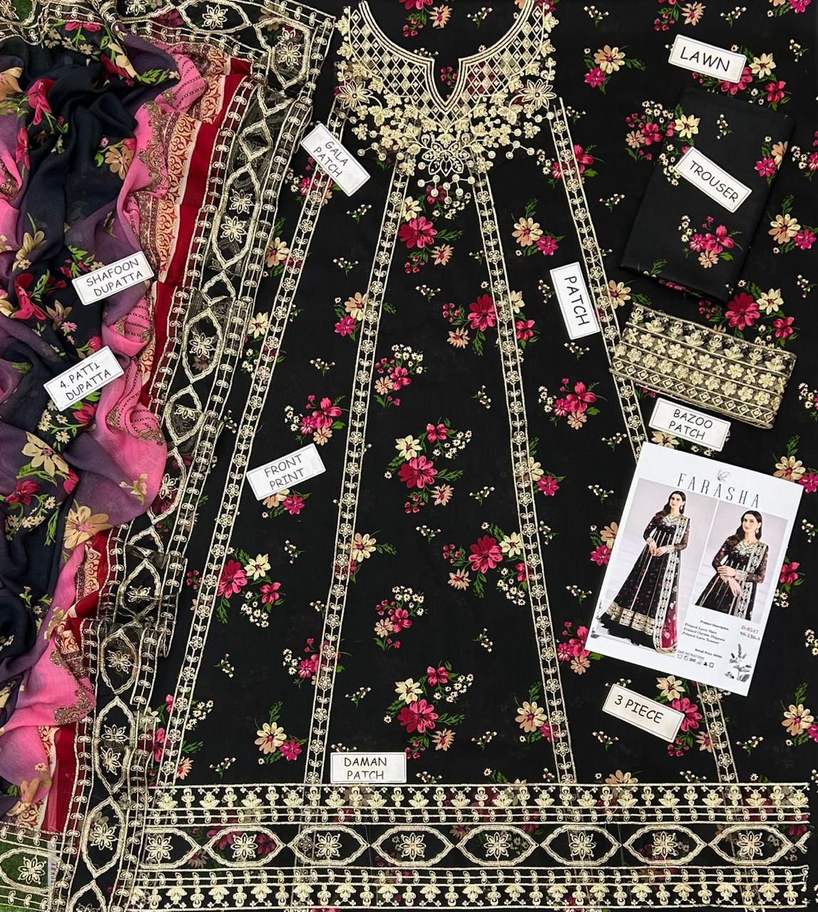 Most Demanding Edition 2026 – 3PC Lawn Digital Printed & Embroidered Unstitched Suit