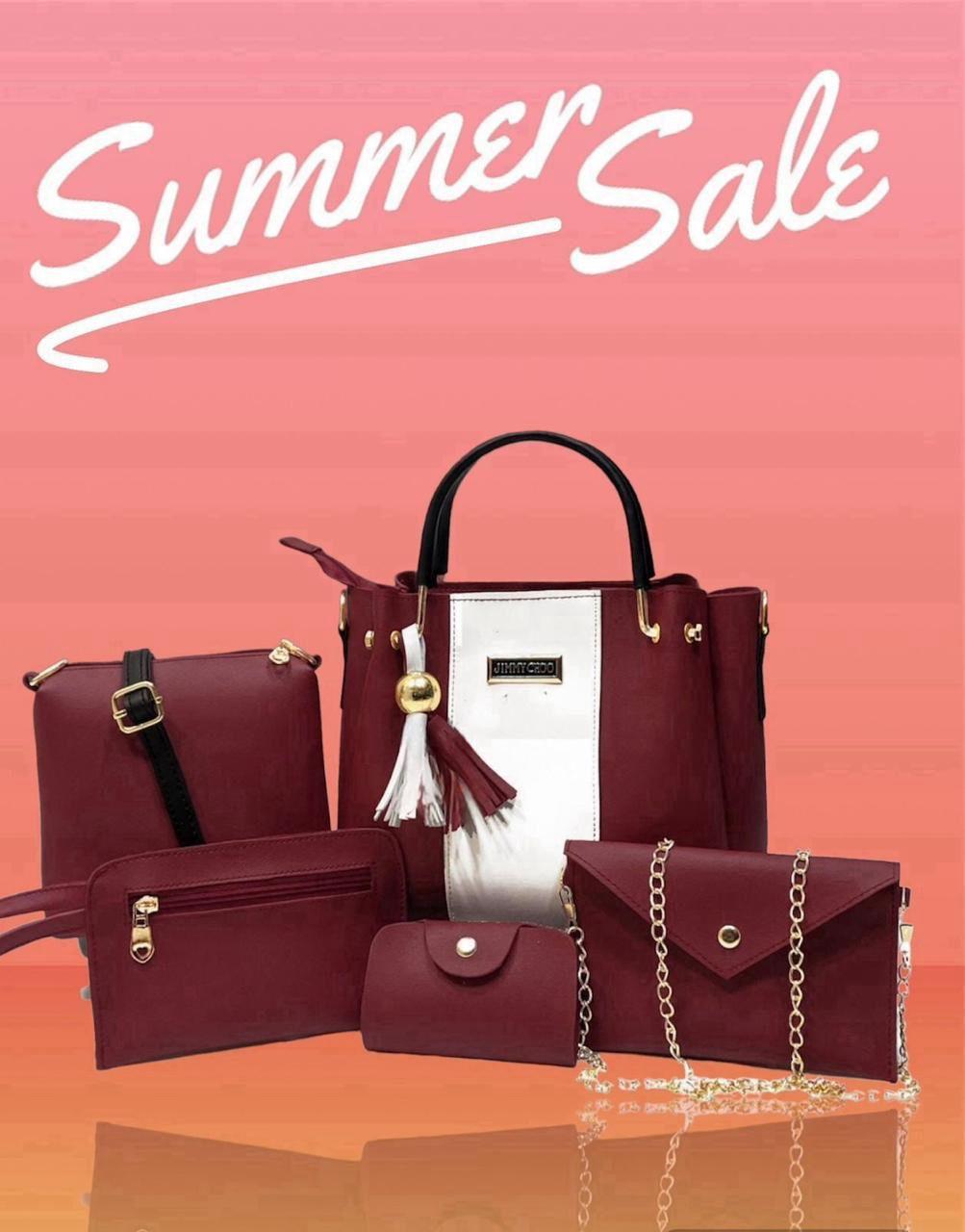 Premium 5-Piece Women's Handbag Set – Elegant & Durable